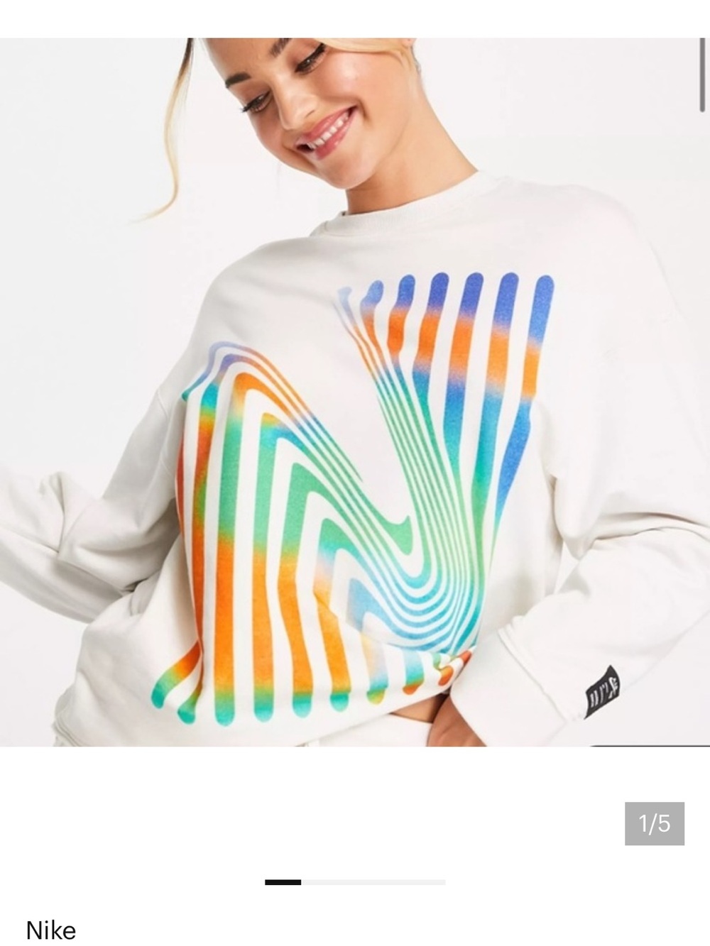The Nike Yoga Therma-FIT Luxe A.I.R. Crew Neck Graphic Sweatshirt size L - NWT!